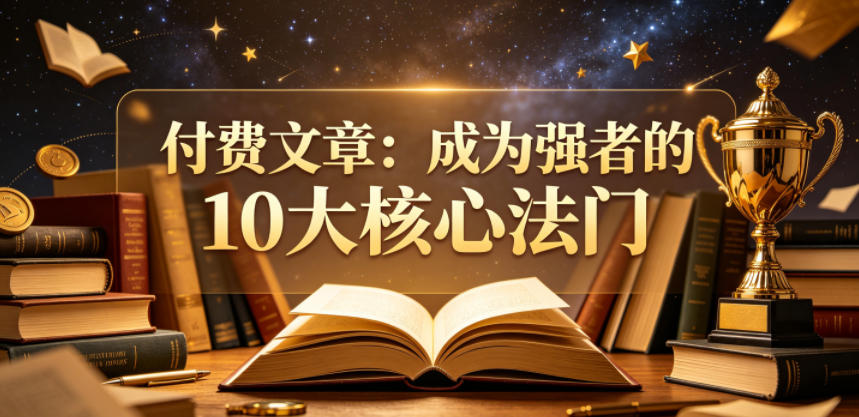 付费文章:成为强者的10大核心法门