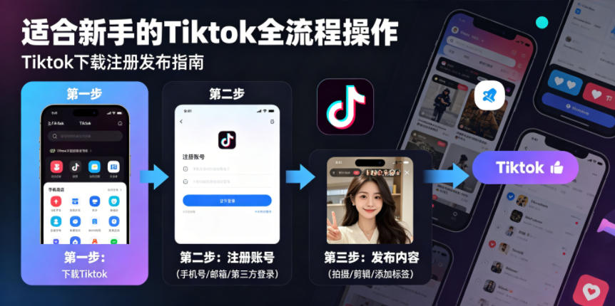 Tiktok下载注册发布，适合新手的Tiktok全流程操作-百盟网
