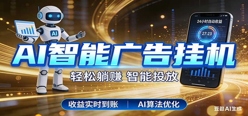 智能广告挂机新时代，利用碎片化时间实现稳定被动收益，AI帮你持续盈利-百盟网