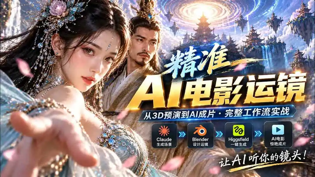 AI视频终于能精准运镜了!Claude + Blender + Higgsfield 免费插件实测 AI视频终于能精准运镜了!Claude + Blender + Higgsfield 免费插件实测
