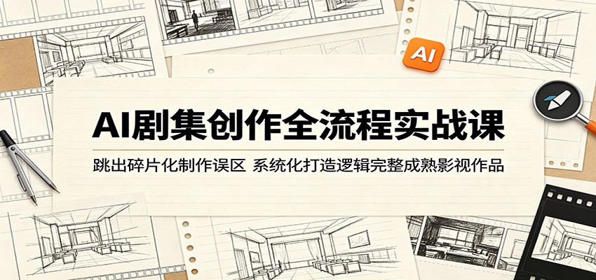 AI剧集创作全流程实战课：跳出碎片化制作误区，系统化打造逻辑完整成熟影视作品-百盟网