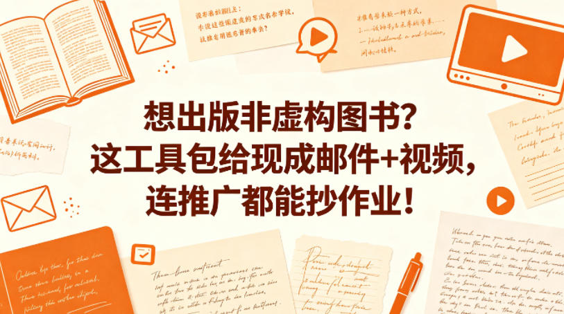 想出版非虚构图书？这工具包给现成邮件+视频，连推广都能抄作业！【原创双语字幕】-百盟网