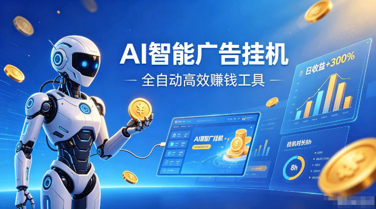 AI智能广告挂G,在家自动賺收益,全程无需人工操作、不用直播、不用拉人【揭秘】-百盟网