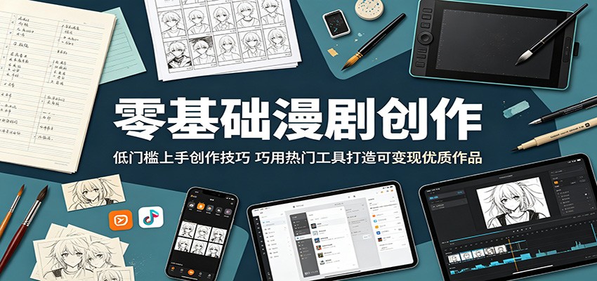 零基础漫剧创作：低门槛上手创作技巧，巧用热门工具打造可变现优质作品-百盟网