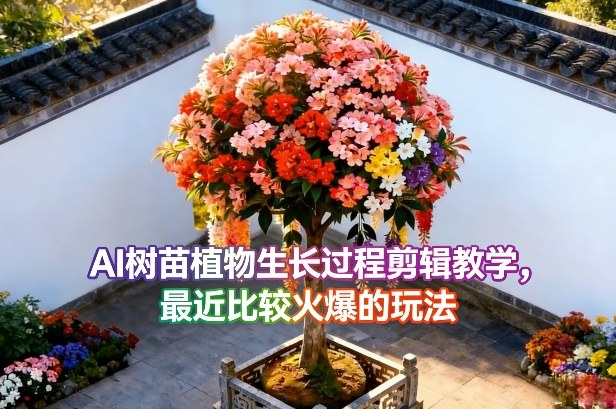 AI树苗植物生长过程剪辑教学，最近比较火爆的玩法-百盟网