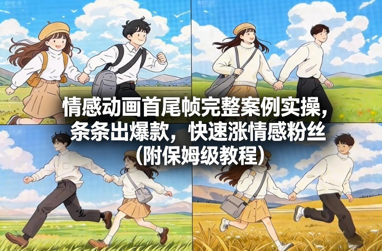 情感动画首尾帧完整案例实操,条条出爆款,快速涨情感粉丝(附保姆级教程)-百盟网