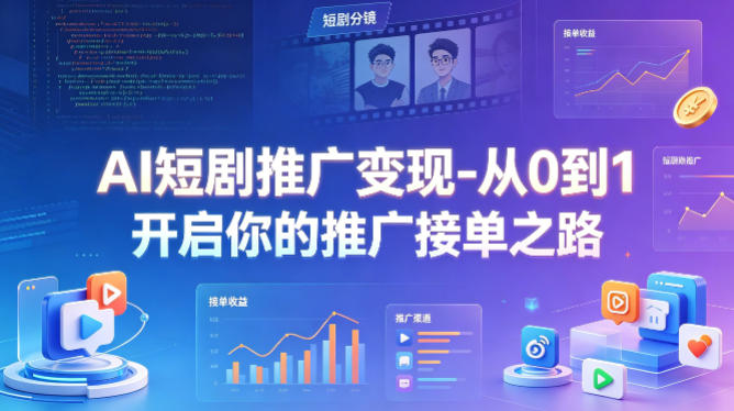 AI短剧推广变现-从0到1开启你的推广接单之路-百盟网