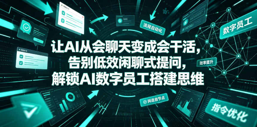 让AI从会聊天变成会干活，告别低效闲聊式提问，解锁AI数字员工搭建思维-百盟网