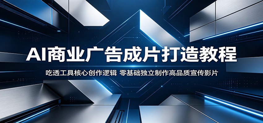 AI商业广告成片打造教程：吃透工具核心创作逻辑，零基础独立制作高品质宣传影片-百盟网
