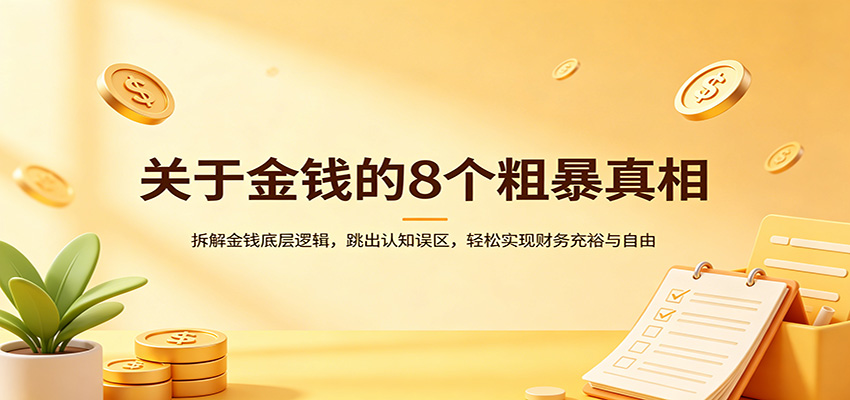 关于金钱的8个粗暴真相:拆解金钱底层逻辑,跳出认知误区,轻松实现财务充裕与自由-百盟网