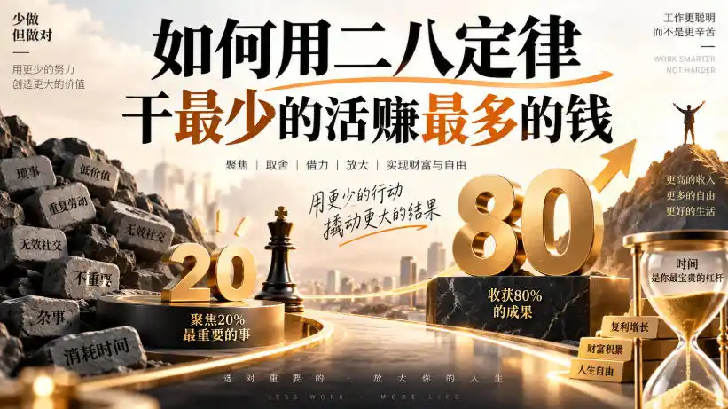 付费文章：如何用二八定律干最少的活賺最多的钱-百盟网