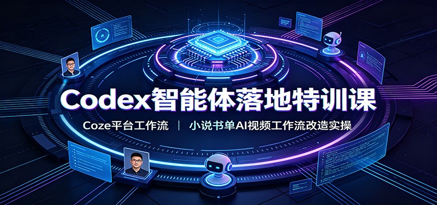 Codex智能体落地特训课:Coze平台工作流,小说书单AI视频工作流改造实操-百盟网
