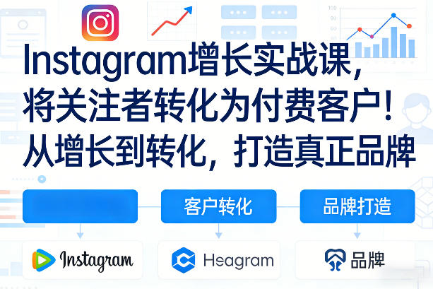Instagram增长实战课,将关注者转化为付费客户!从增长到转化,打造真正品牌(双语字幕)-百盟网