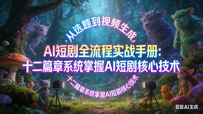 AI 短剧全流程实战手册:从选题到视频生成,十二篇章系统掌握 AI 短剧核心技术-百盟网