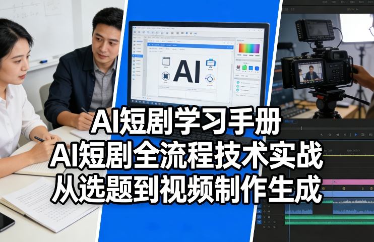 AI短剧学习手册,AI短剧全流程技术实战,从选题到视频制作生成-百盟网