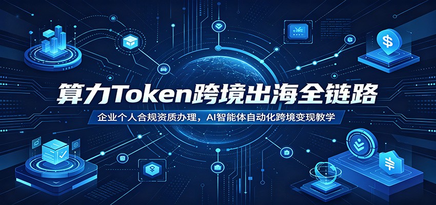 算力Token跨境出海全链路：企业个人合规资质办理，AI智能体自动化跨境变现教学-百盟网