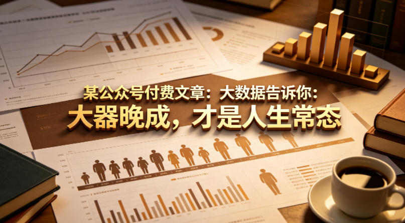 某公众号付费文章：大数据告诉你：大器晚成，才是人生常态-百盟网