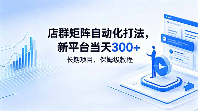 店群矩阵自动化打法，新平台当天300+，长期项目，保姆级教程-百盟网