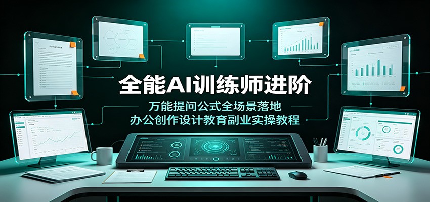 全能AI训练师进阶：万能提问公式全场景落地，办公创作设计教育副业实操教程-百盟网