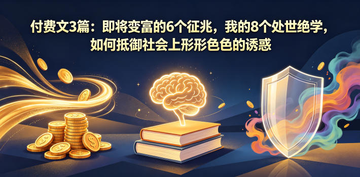 付费文3篇:即将变富的6个征兆,我的8个处世绝学,如何抵御社会上形形色色的诱惑-百盟网