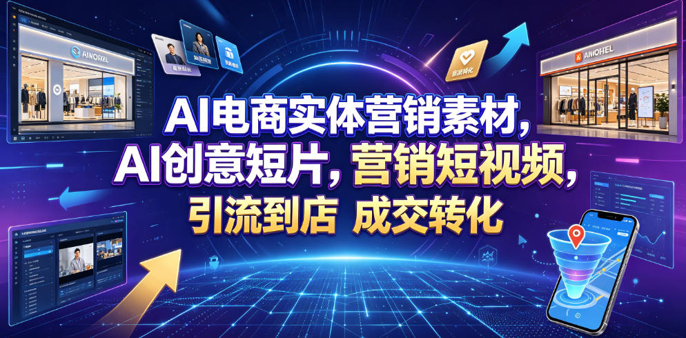 AI电商实体营销素材，AI创意短片，高效打造营销短视频，轻松引流到店，稳定提升门店客流与成交转化-百盟网