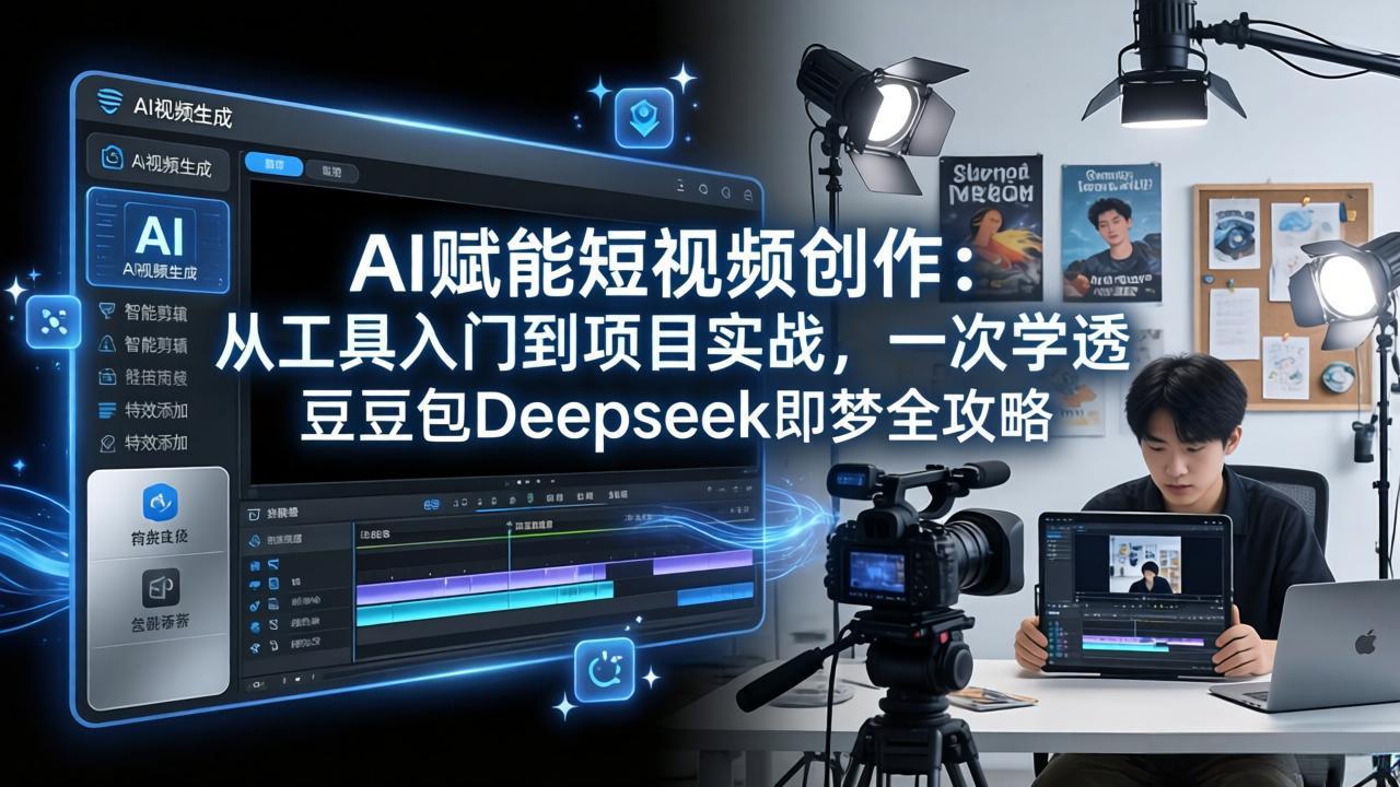 AI赋能短视频创作:从工具入门到项目实战,一次学透豆包Deepseek即梦全攻略-百盟网