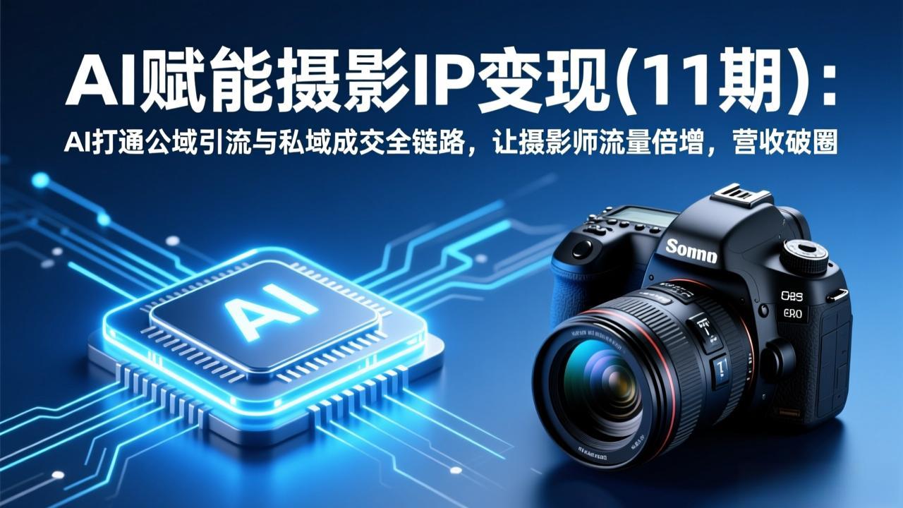 AI赋能摄影IP变现(11期-百盟网